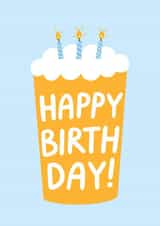 Fun Birthday Beer With Candles Card - Birthday Card For Dad, Brother, For Him created by BW Illustrations