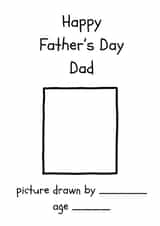 Heartfelt Father’s Day Card - From The Kids - Drawing Of Dad created by Amy (Hedgecards)
