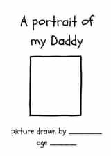 Cute Father’s Day Card - From The Kids - Portrait Of My Daddy created by Amy (Hedgecards)