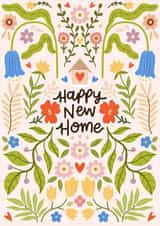 Pretty New Home Card - Floral Pattern created by Leaf Lane Studio