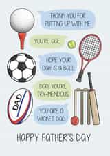 Funny Father's Day Card - Sports Puns created by Creaternet