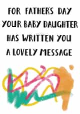 Funny Father’s Day Card - From Baby Daughter - Baby Scribbles created by Jimmy Doodle