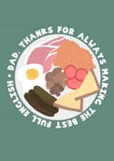 Funny Father's Day Card - For Dad - Full English Breakfast created by This Gal Designs