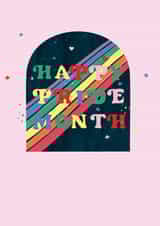 Fun Pride Card-Rainbow & Type-Happy Pride Month created by Hotchpotch 