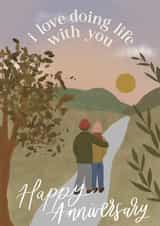 Pretty Anniversary Card - I Love Doing Life With You created by Ellice Owens Designs