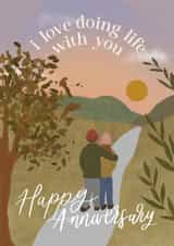 Pretty Anniversary Card - I Love Doing Life With You created by Ellice Owens Designs