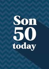 Traditional Birthday Card - For Son - 50th created by Quinton cards