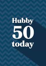 Classic Birthday Card - 50th - Husband - Hubby created by Quinton cards