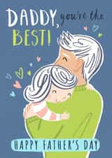 Heartfelt Father's Day Card - Hug - From Daughter created by Dalia Clark Design