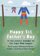 Cute Father's Day Card - 1st - Superhero Dad created by Tawn Moore