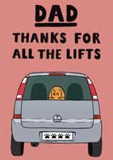 Cute Father’s Day/Birthday Card - From The Dog - Taxi created by Jimmy Doodle