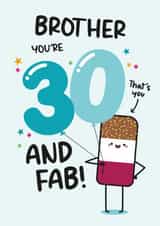 Cute Birthday Card - Brother - 30th created by Twisted Haggis
