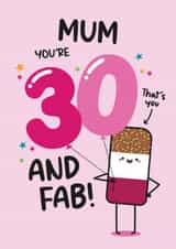 Cute Birthday Card - Mum - 30th created by Twisted Haggis