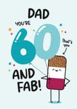 Cute Birthday Card - Dad - 60th created by Twisted Haggis
