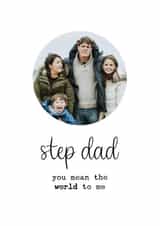 Personalised Father's Day Photo Card created by Kalm Lettering - Heartfelt Father's Day Card - Step Dad