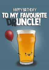 Funny Birthday Card - Beer - Favourite Drunk Uncle created by I Draw Stuff