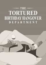 Funny Tortured Poets Inspired Birthday Card - Tortured Birthday Hangover Dept. created by Atwood & Atwood