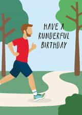 Running birthday - runner birthday - punny birthday card created by Helen Richmond