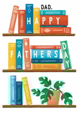 Bookshelf Fathers Day Card - For Dad created by Sophie Kent Illustration