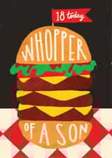 Sons 18th Burger - Fun Birthday Card created by AbiGoLucky