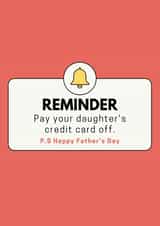 Daughters Credit Card Father's Day created by Tanya Pyrka