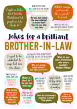 Funny Birthday Card - Brother in Law - Brilliant Jokes created by Paper Plane