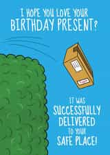 Funny Birthday Card - Lost Parcel Joke created by @Cupsie's Creations