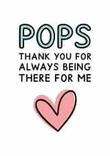 Heartfelt Father's Day Card - Pops - Being There For Me created by Jeff and the Squirrel