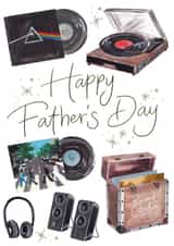 Music Vinyl Record Player Collection - Father's Day Card For Dad or Grandad created by Making Meadows Ltd
