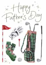 Golfing Equipment For Golfer - Golf, Father's Day Card For Dad or Grandad created by Making Meadows Ltd