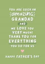 Heartfelt Father's Day Card - Amazing Grandad - Thank You created by Fliss Muir
