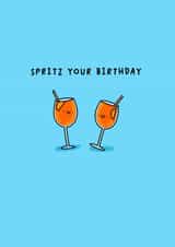 Cute Birthday Card - Aperol Spritz created by PoliteStrawberry