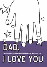 Cute Father's Day Card - Colour Me In - I love you created by The Paper Scientist