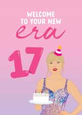17th Birthday Card for Taylor Swift fan - Welcome to your new Era created by The Cake Thief
