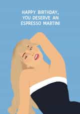 Cute Birthday Card - Sabrina Carpenter - Espresso created by Chloe Dixon