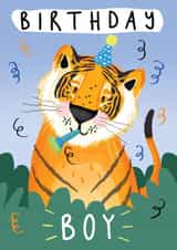 Fun Tiger Card For Birthday Boy, Son, Brother, Nephew, Friend - Party Animal created by Little Big Bear Design