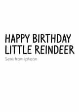 Funny Little Reindeer birthday card created by SMILE CHEESE