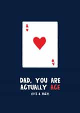 Cute Father's Day Card - Ace of Hearts created by Lucy Maggie Designs