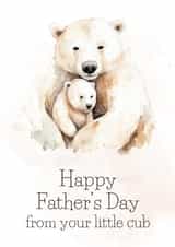 Cute Father's Day Card - Papa Bear and Cub created by Helen Taylor Photography & Design