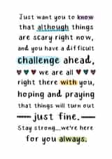 Heartfelt Thinking Of You Card - Challenge Ahead created by And You Can Quote Me