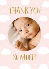 Personalised Thank You Photo Card created by The Pattern Press - Cute Thank You Photo Card - Baby Girl