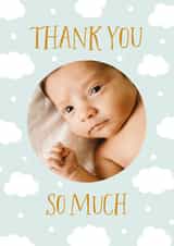 Personalised Thank You Photo Card created by The Pattern Press - Cute Thank You Photo Card - Baby Boy