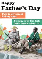 Funny Father's Day Fishing Card - Secret Fishing Spot created by Quitting Hollywood