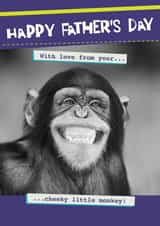 Funny Father's Day card - Animal Pun - from your cheeky little monkey created by Quitting Hollywood