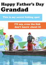 Funny Father's Day Card - Grandad - Secret Fishing Spot created by Quitting Hollywood