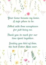 Heartfelt thank you card for a special Foster Mum created by Becky Grainger