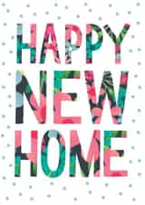 Pretty New Home Card - Floral Typography created by The Boy and the Bear
