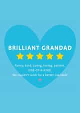 Cute Father's Day Card - Five Star Grandad created by Macie Dot Doodles
