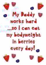 Daddy Birthday Card - From Toddlers - Funny Berry Card - Cute Father's Day Card created by Heather Alstead Design LTD