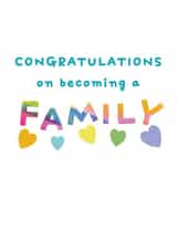 Fun Adoption or New Baby Card - Congratulations - Becoming a Family created by size3art